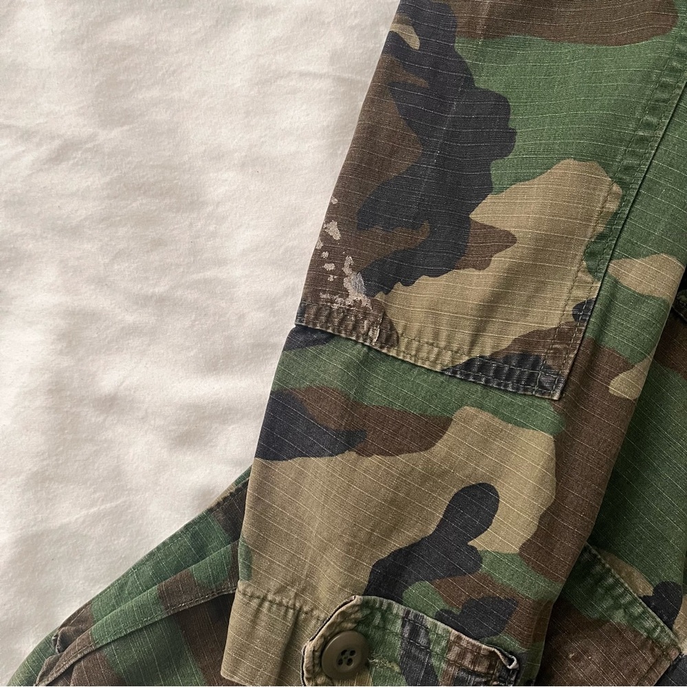 Vintage Green Camo Military Jacket Lightweight Small - Picture 5 of 6